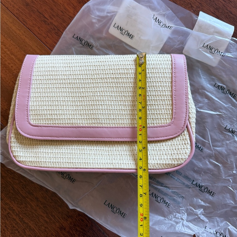 NEW Pink and Cream Women's Bag/Clutch/Cosmetic Bag - Picture 10 of 16